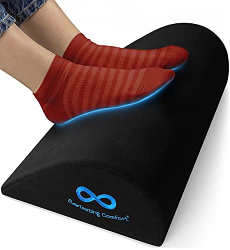 Everlasting Comfort Office Foot Rest for Under Desk – Ergonomic Memory Foam Foot Stool Pillow for Work, Gaming, Computer…