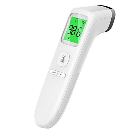 Forehead Thermometer, Non Touch Baby and Adults Thermometer with Fever Alarm, LCD Display and Memory Function, Ideal for…