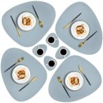 JTX Placemats Set of 4 Faux Leather Placemats for Dinning Table Stain Resistant Heat Resistant Non-Slip Elegant Table…